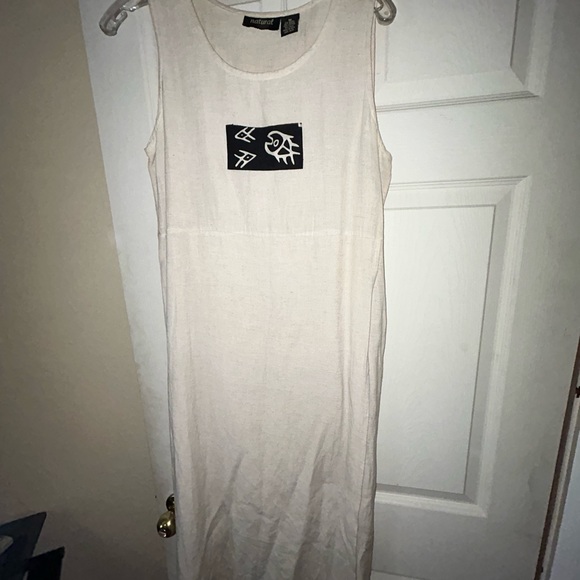 Beige sleeveless summer maxi dress - Picture 1 of 6
